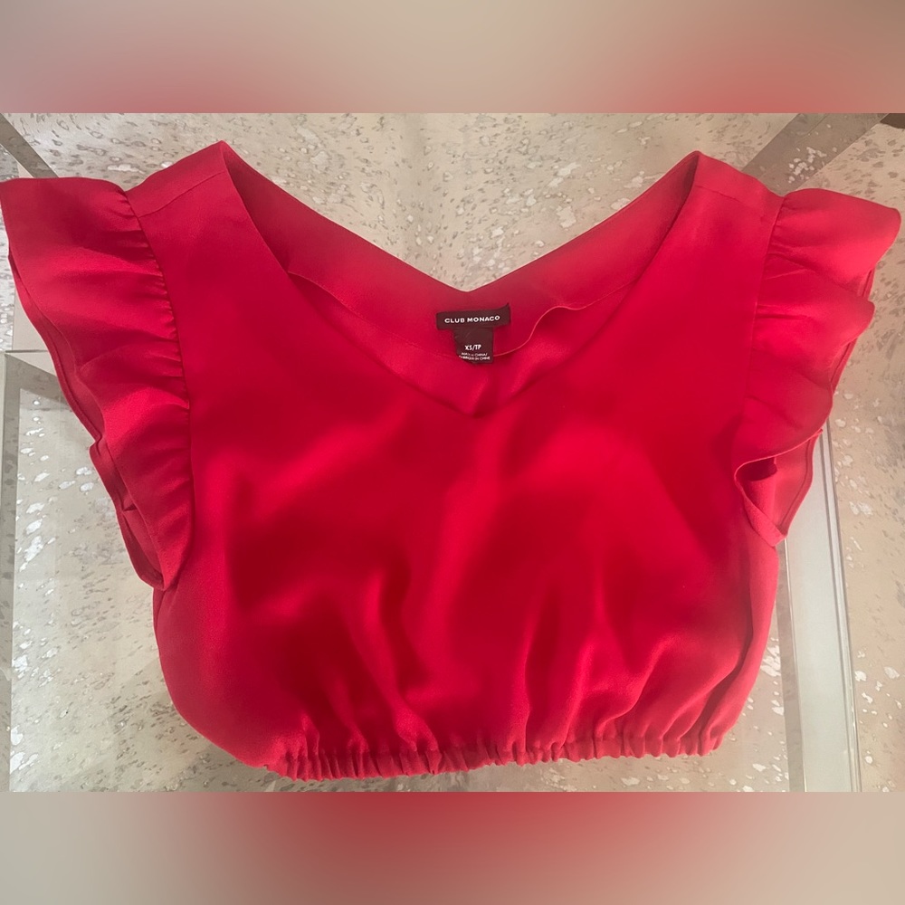 Club Monaco Edvard crop top in Red